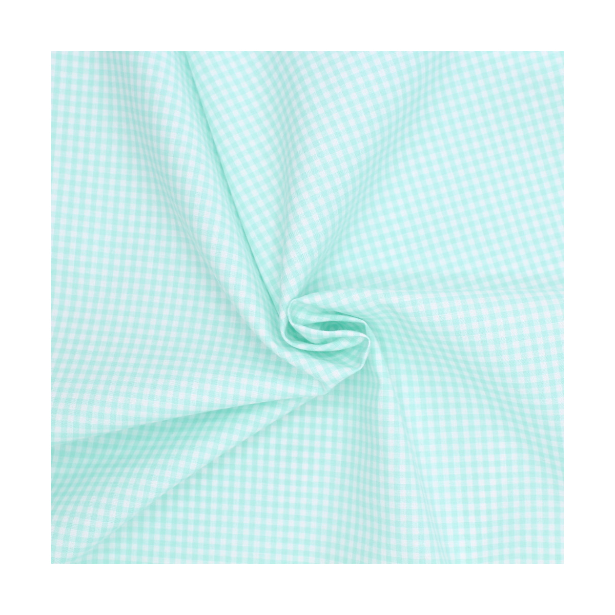 Coton vichy mini carreaux 2.7mm jade Qualité Oeko-tex - 2 Coton vichy mini carreaux 2.7mm jade Qualité Oeko-tex - 2