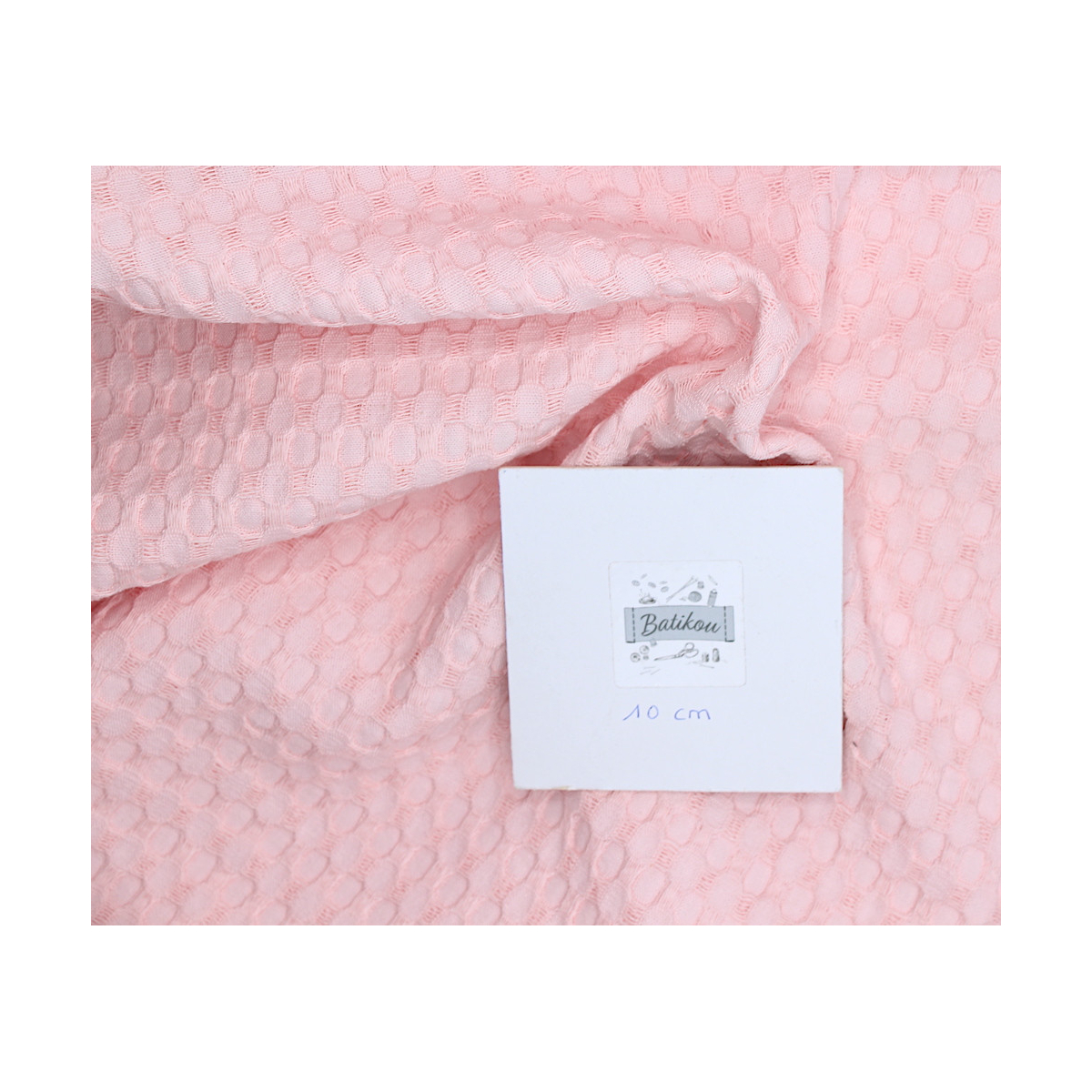 Coton nid d'abeille XL coloris rose nude Coton nid d'abeille XL coloris rose nude