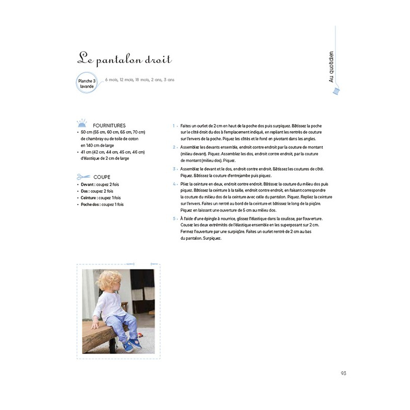 Livre Patrons de couture Tome 2 intemporels pour bébés