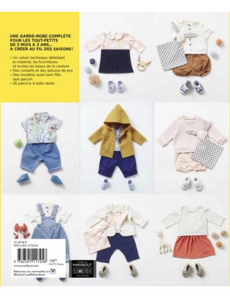 Livre Garde-robe idéale de bébé - Patrons de 3mois à 3ans