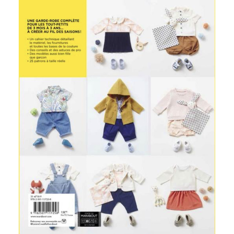 Livre Garde-robe idéale de bébé - Patrons de 3mois à 3ans