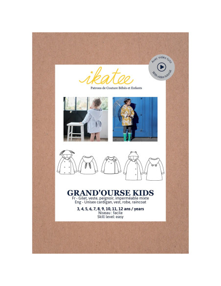 Pochette patron Ikatee Grande ourse kids 3A-12A  - 1