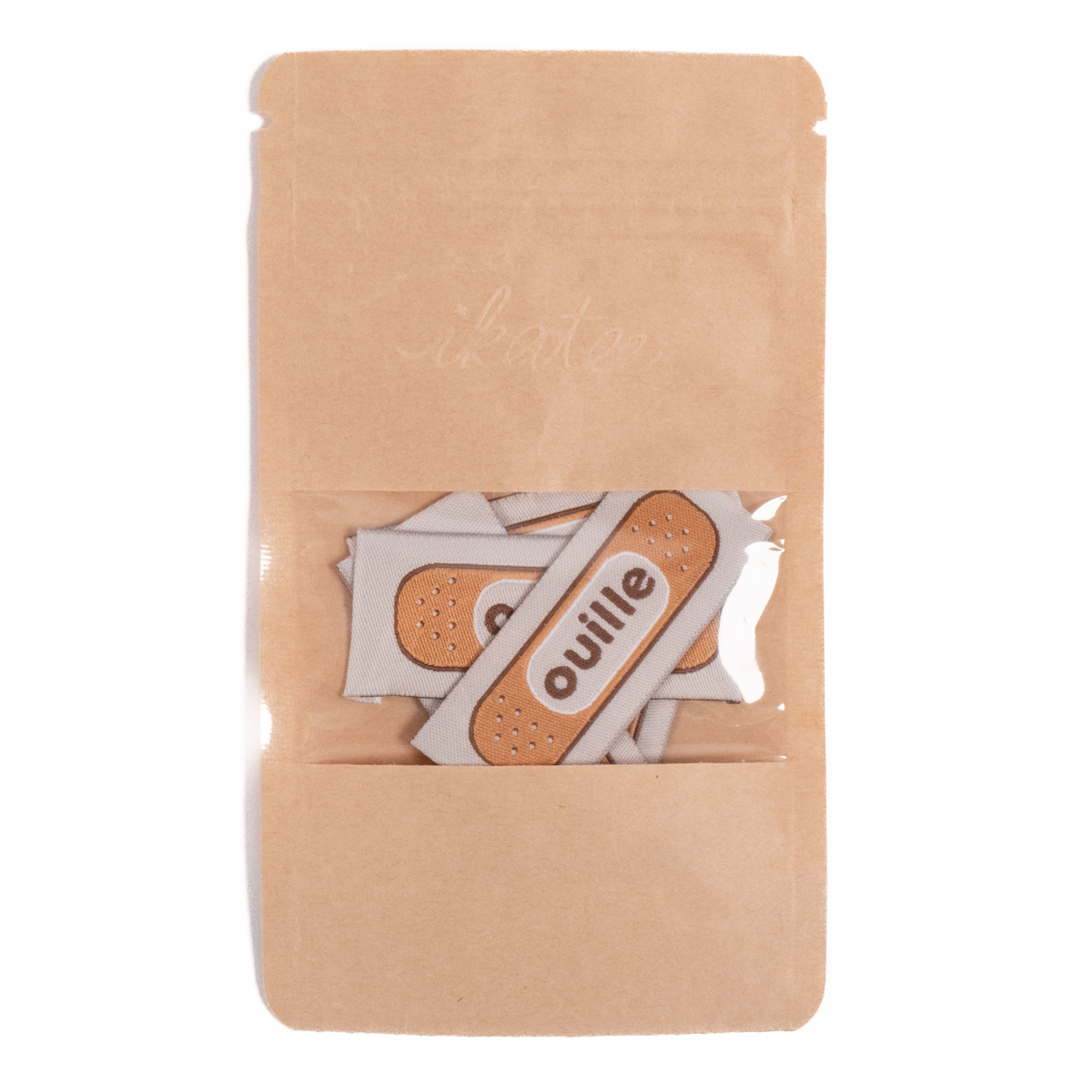 Étiquettes Tissées Amusantes "Ouille" ©ikatee - Lot de 5