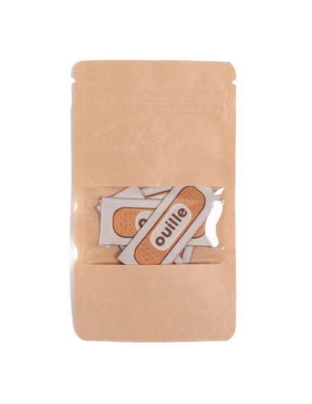 Étiquettes Tissées Amusantes "Ouille" ©ikatee - Lot de 5