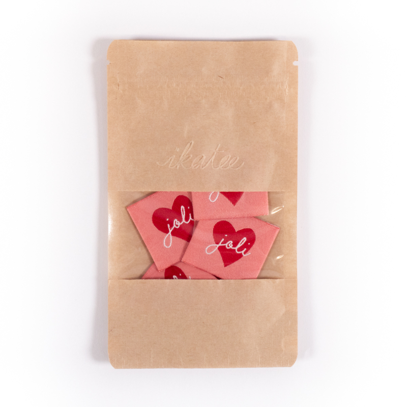 Étiquettes Tissées "Joli Coeur" ©ikatee - Lot de 5