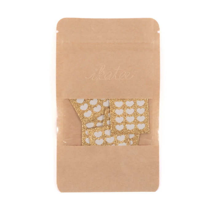 Étiquettes Tissées "Cœurs Écrus" ©ikatee - Lot de 5