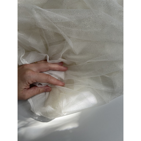 Tulle souple écru / doré Batikou - 2