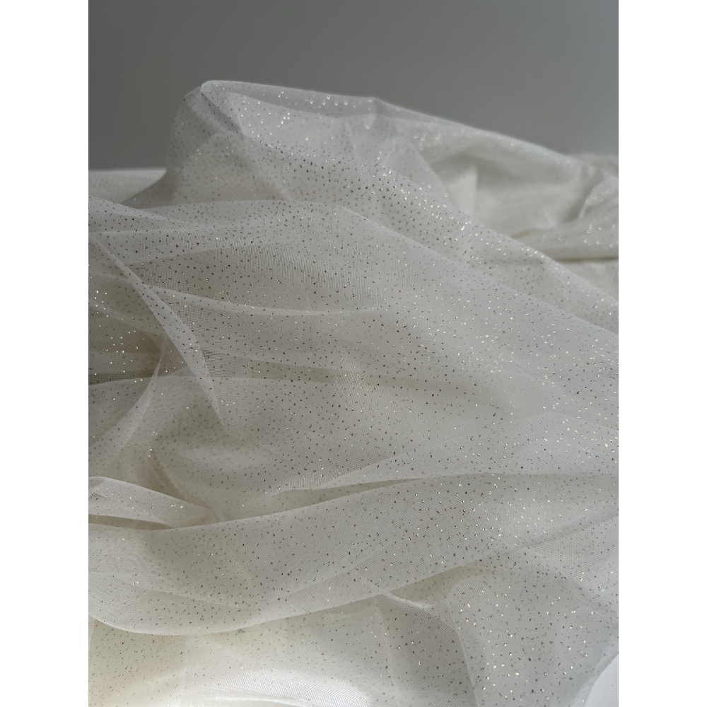 Tulle souple écru / doré Batikou - 3