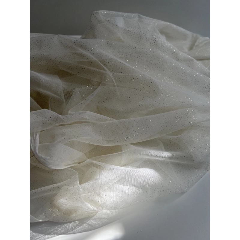 Tulle souple écru / doré Batikou - 4