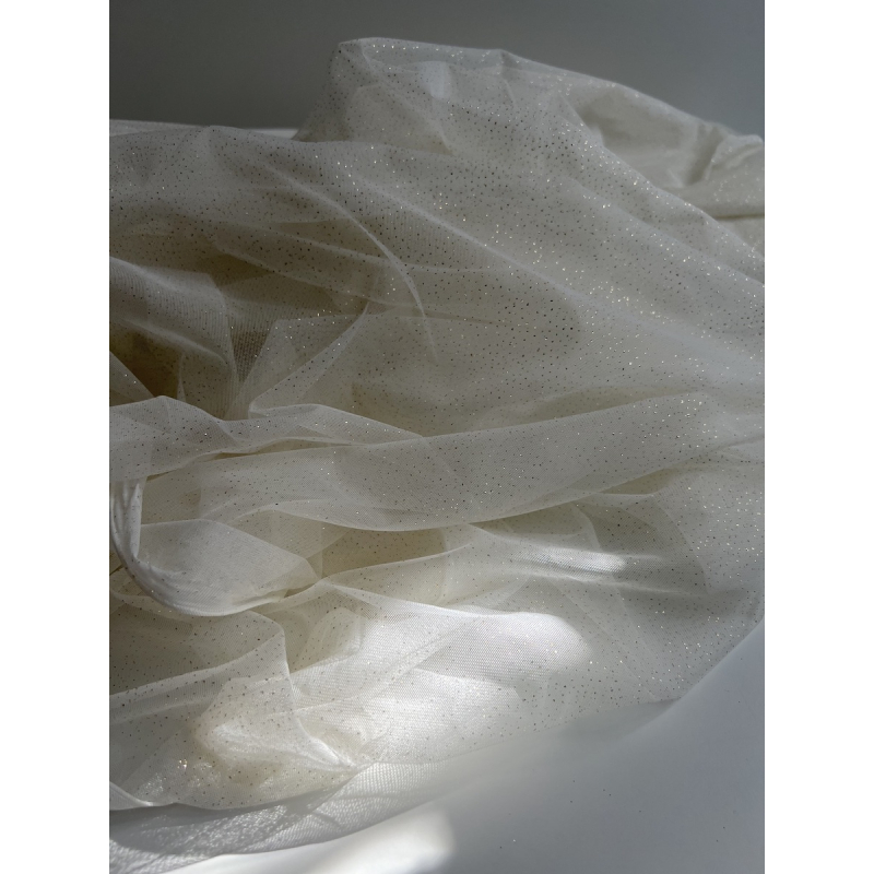 Tulle souple écru / doré Batikou - 4