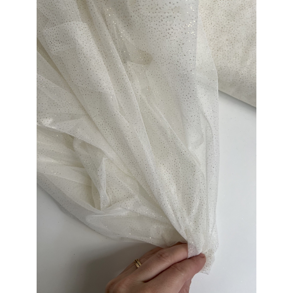 Tulle souple écru / doré Batikou - 10