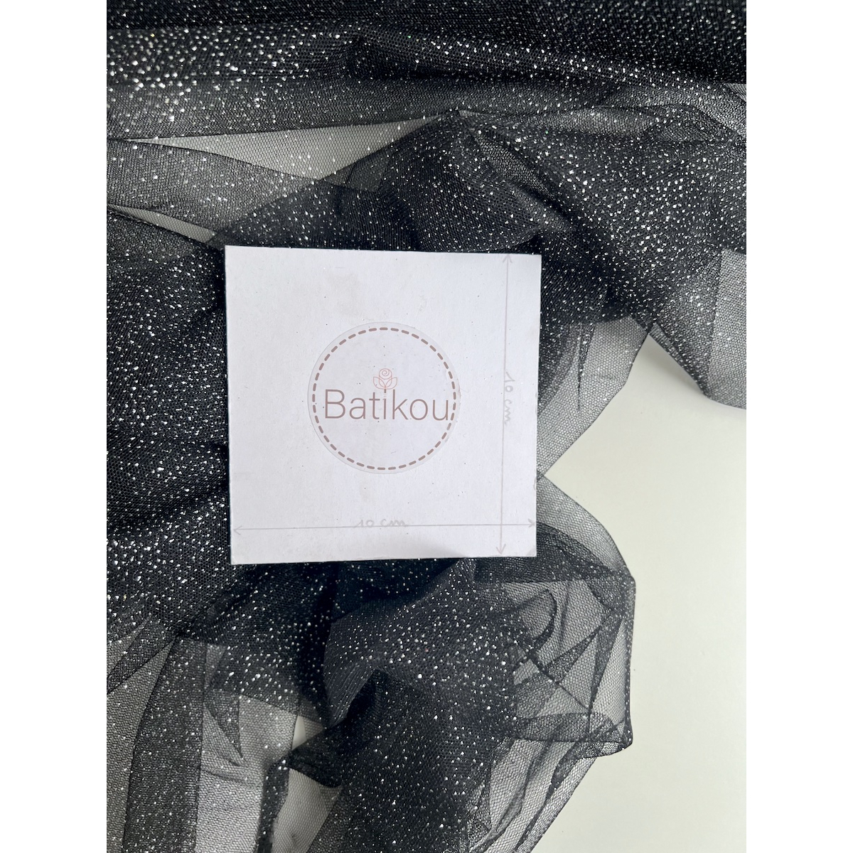 Tulle souple noir / argent Batikou - 3 Tulle souple noir / argent Batikou - 3