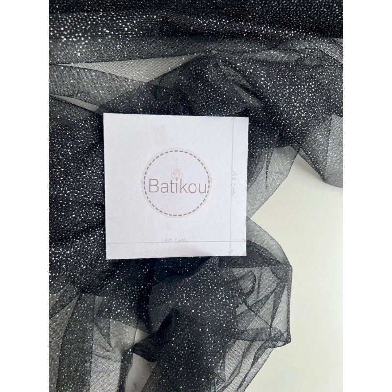 Tulle souple noir / argent Batikou - 3