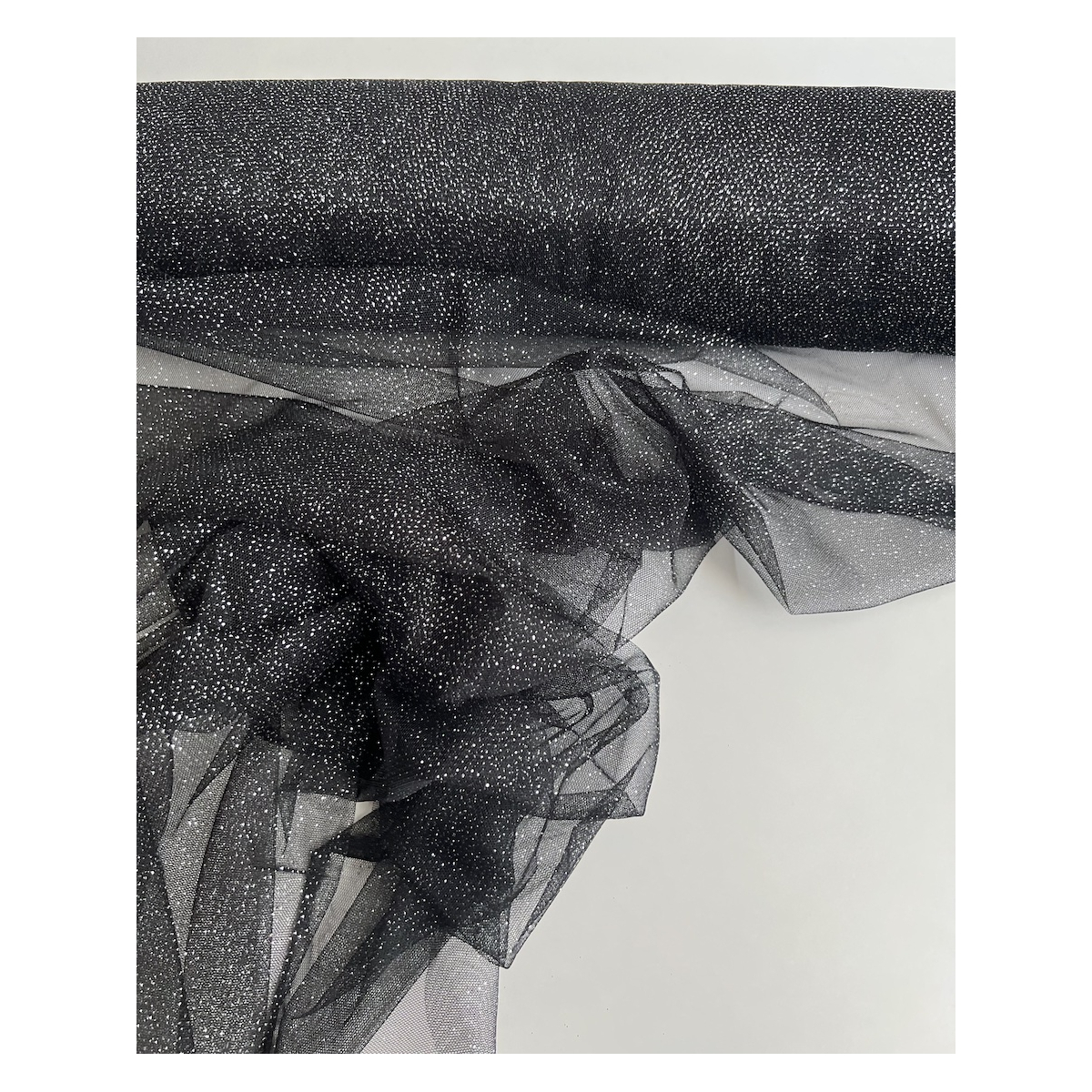 Tulle souple noir / argent Batikou - 4 Tulle souple noir / argent Batikou - 4