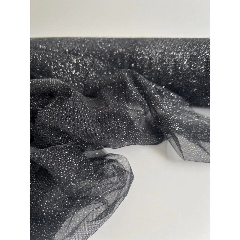 Tulle souple noir / argent Batikou - 5