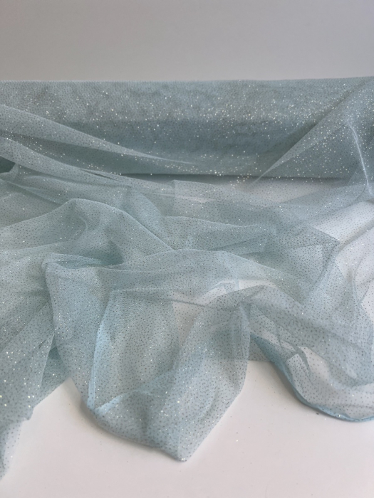 Tulle souple Celadon / doré Batikou - 3