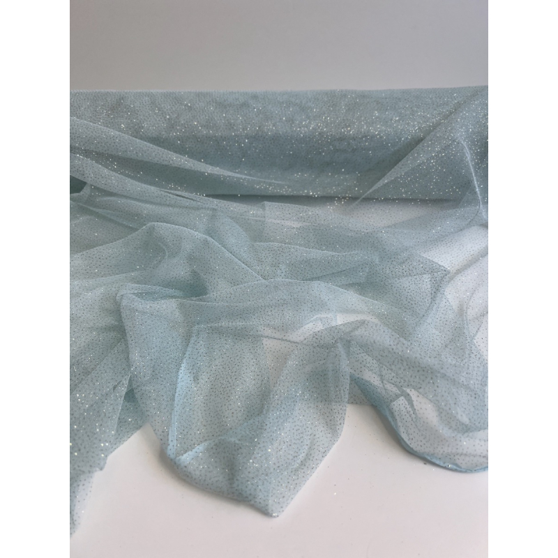 Tulle souple Celadon / doré Batikou - 3