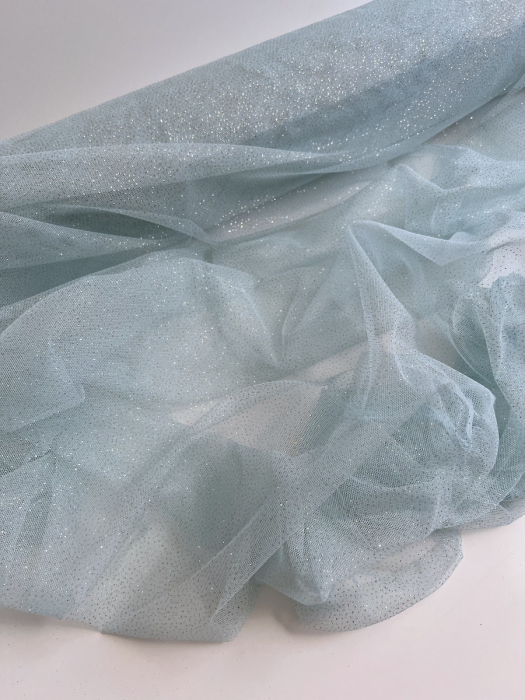 Tulle souple Celadon / doré Batikou - 4