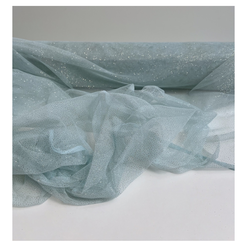 Tulle souple Celadon / doré Batikou - 5