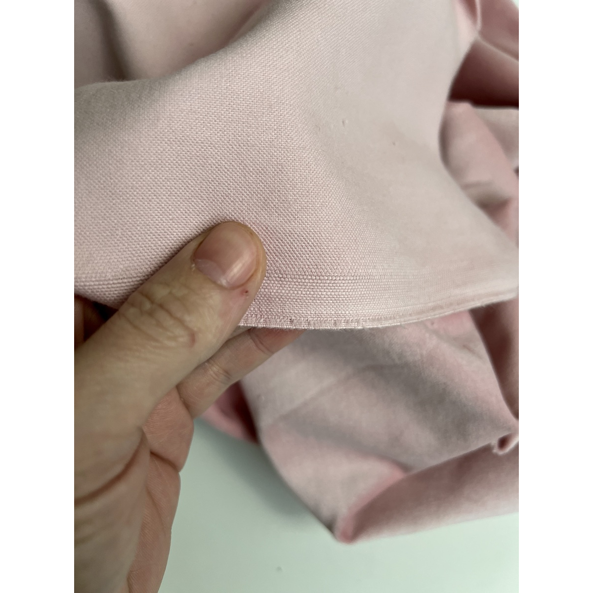 Velours ras coton organique coloris rose clair Tissus issus de l'agriculture biologique  - 7