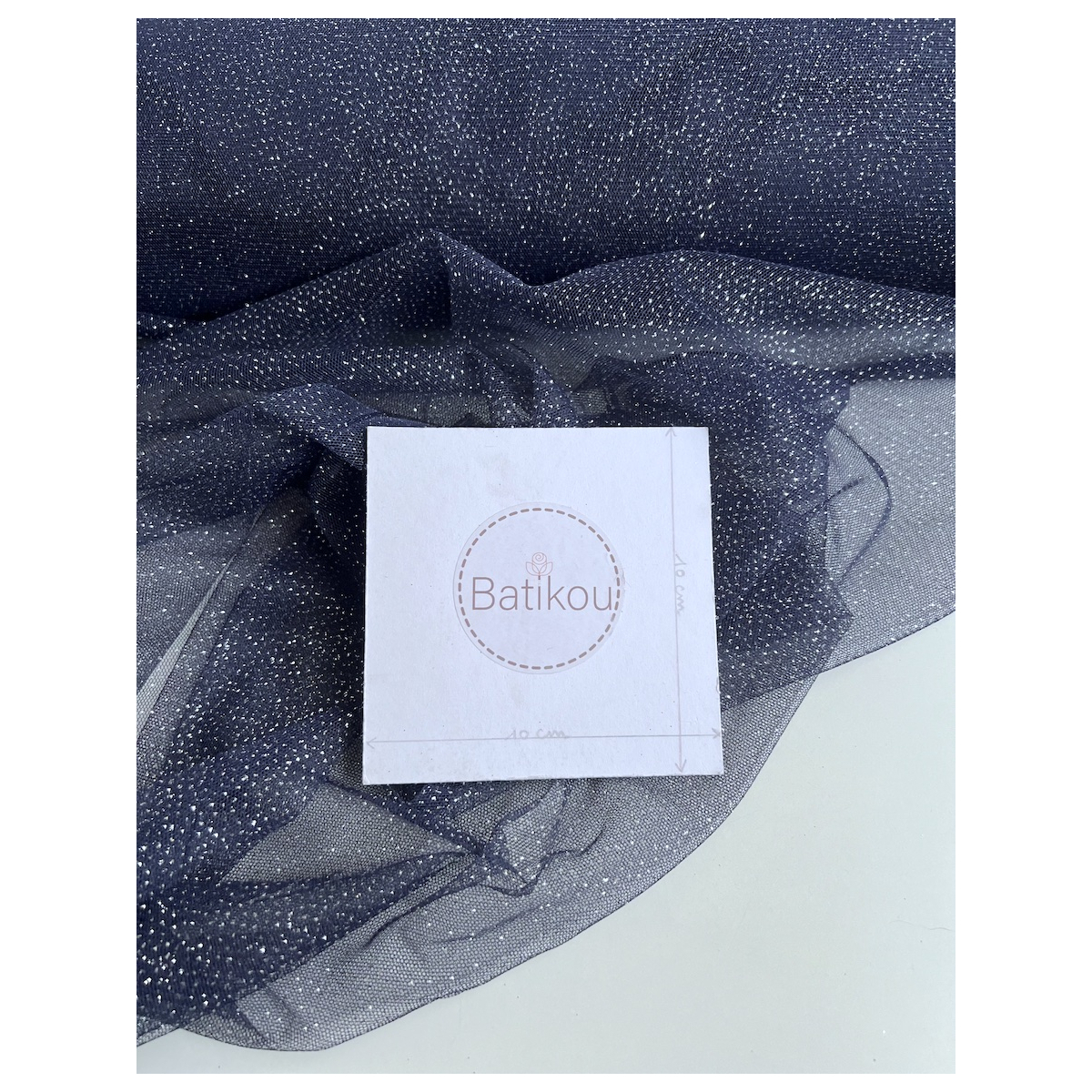 Tulle souple Bleu marine / argenté Batikou - 3 Tulle souple Bleu marine / argenté Batikou - 3
