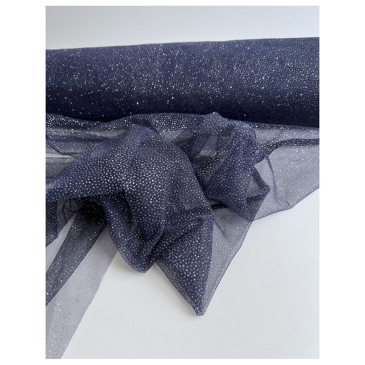 Tulle souple Bleu marine / argenté Batikou - 4 Tulle souple Bleu marine / argenté Batikou - 4