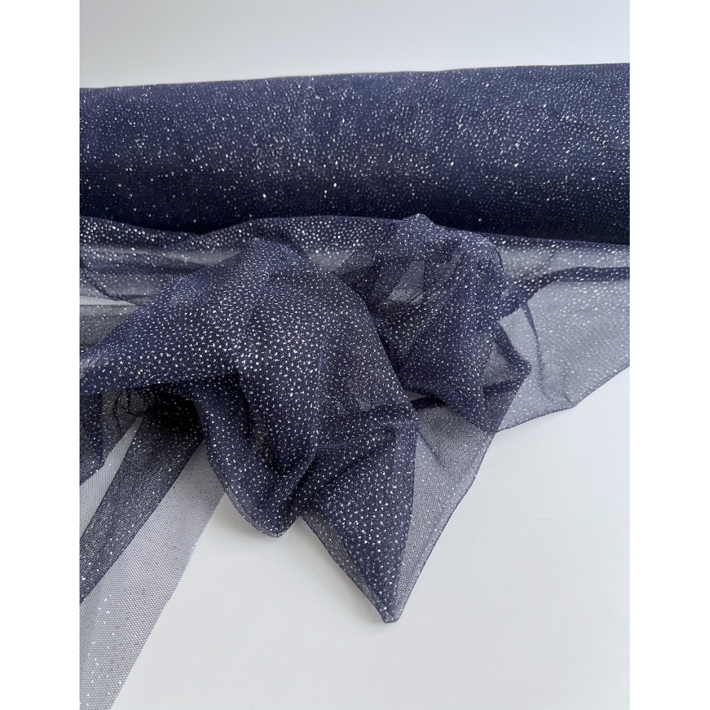 Tulle souple Bleu marine / argenté Batikou - 4