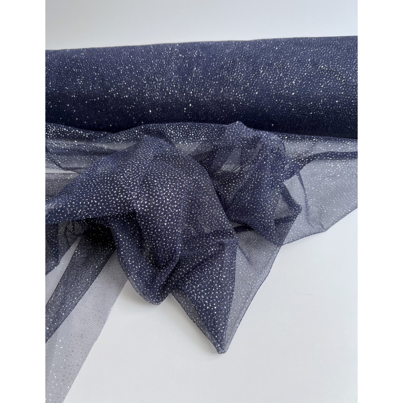 Tulle souple Bleu marine / argenté Batikou - 4