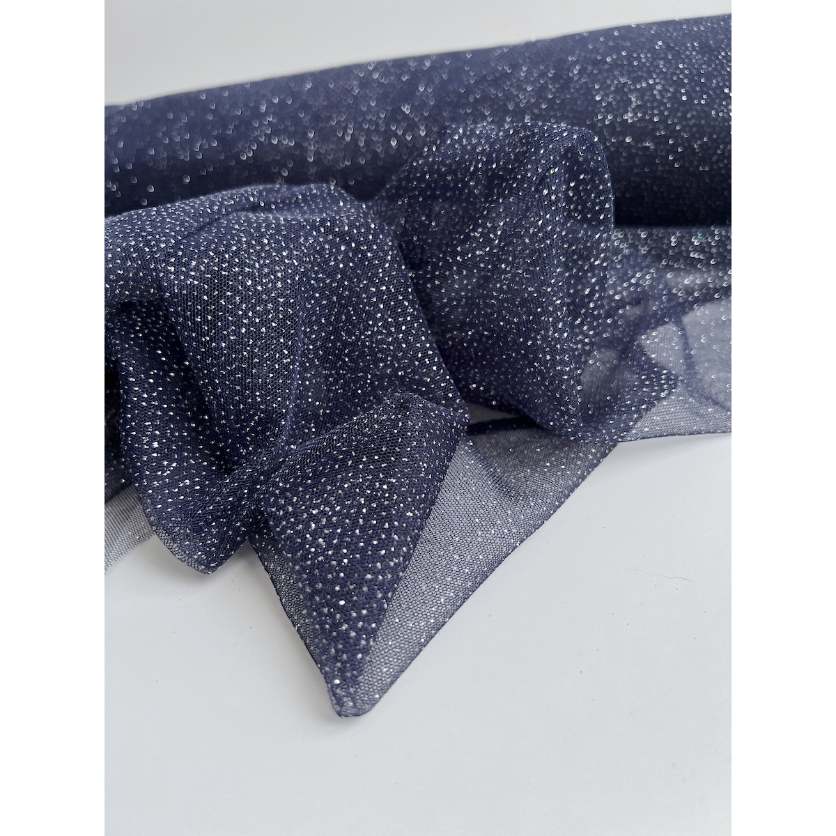 Tulle souple Bleu marine / argenté Batikou - 6 Tulle souple Bleu marine / argenté Batikou - 6
