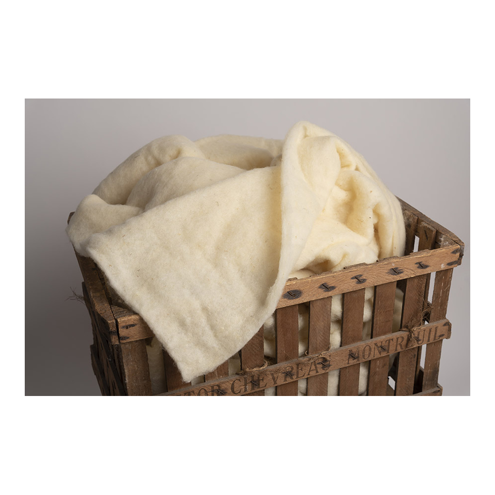 Molleton / ouate laine vierge Fabriqué en France 90 x 125cm PSR Quilt France - 2