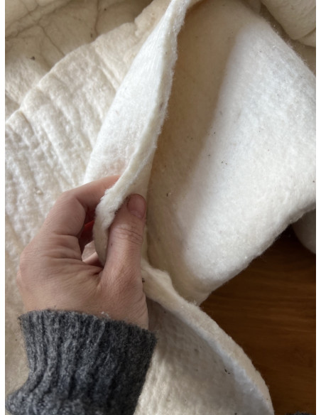 Ouate / molleton pur coton moyen 10mm Largeur 150cm