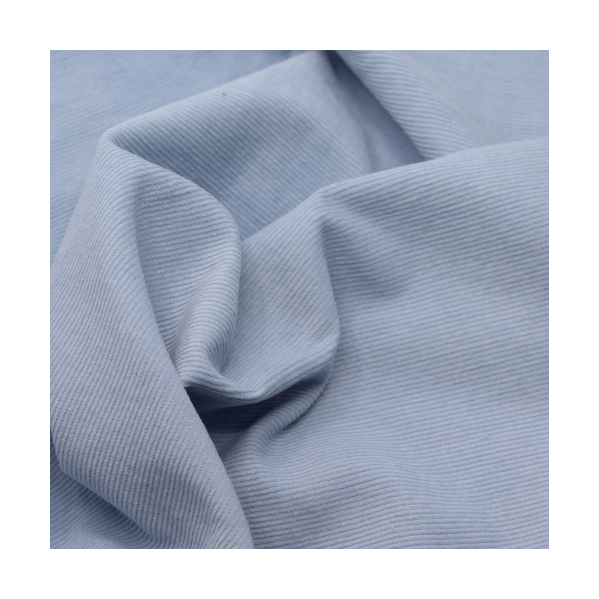 Velours milleraies coton organique coloris BLEU clair Velours milleraies coton organique coloris BLEU clair