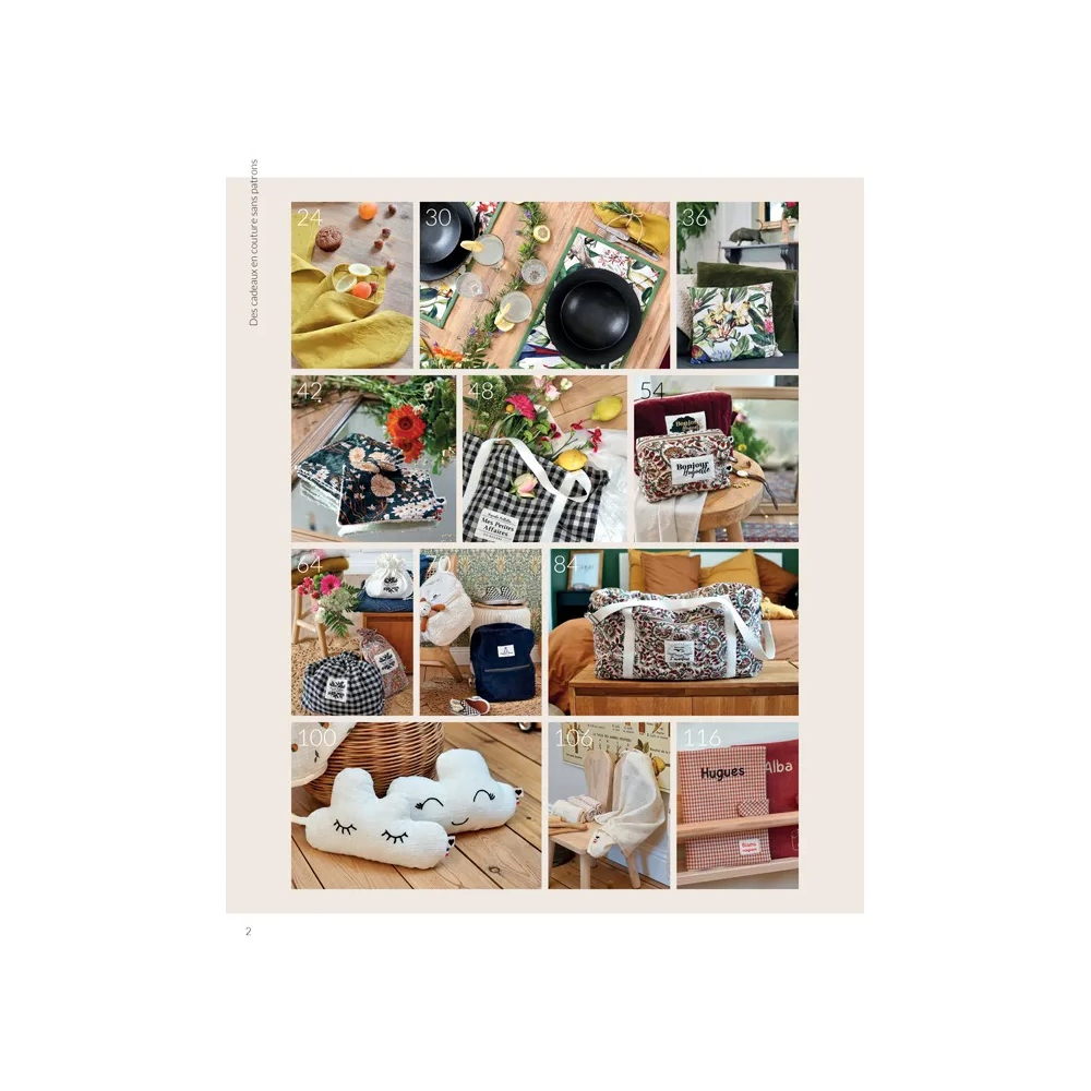 Livre Des cadeaux en couture sans patrons par Huguette Paillettes  - 6