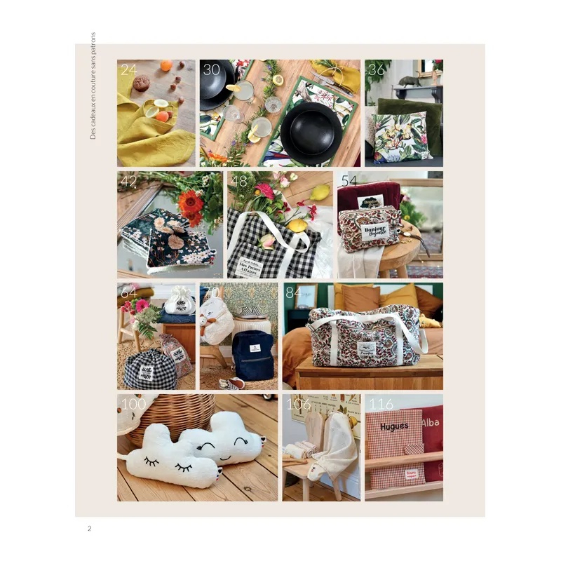 Livre Des cadeaux en couture sans patrons par Huguette Paillettes  - 6