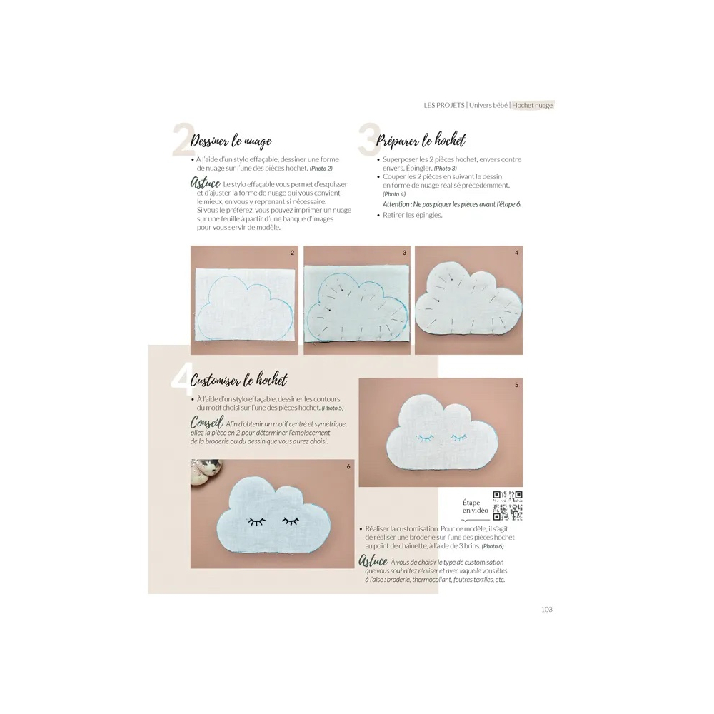 Livre Des cadeaux en couture sans patrons par Huguette Paillettes  - 19