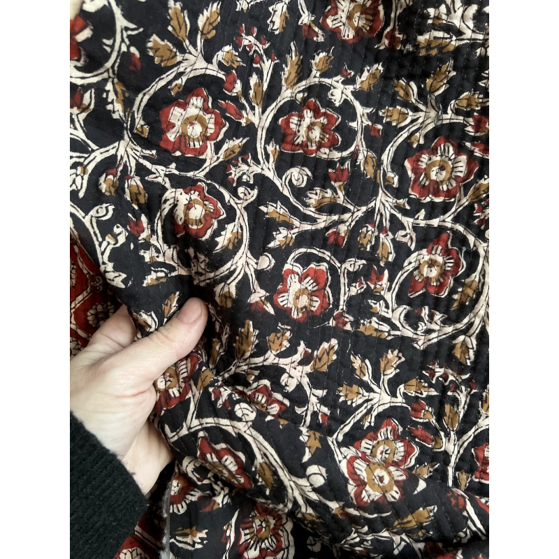 Tissu indien matelassé double face coton hand block largeur 100cm Qualité Oeko-tex - 6