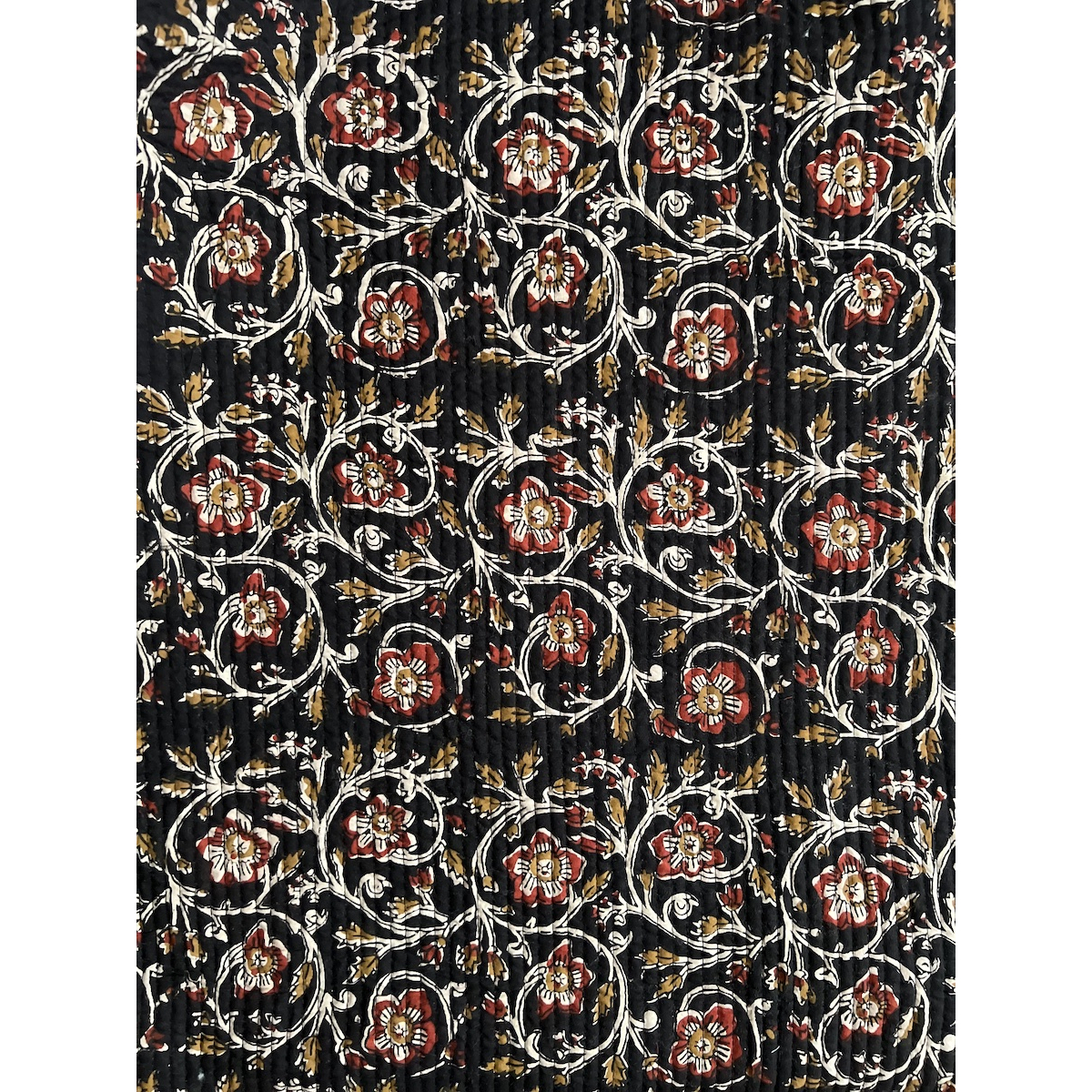 Tissu indien matelassé double face coton hand block largeur 100cm Qualité Oeko-tex - 9 Tissu indien matelassé double face coton hand block largeur 100cm Qualité Oeko-tex - 9