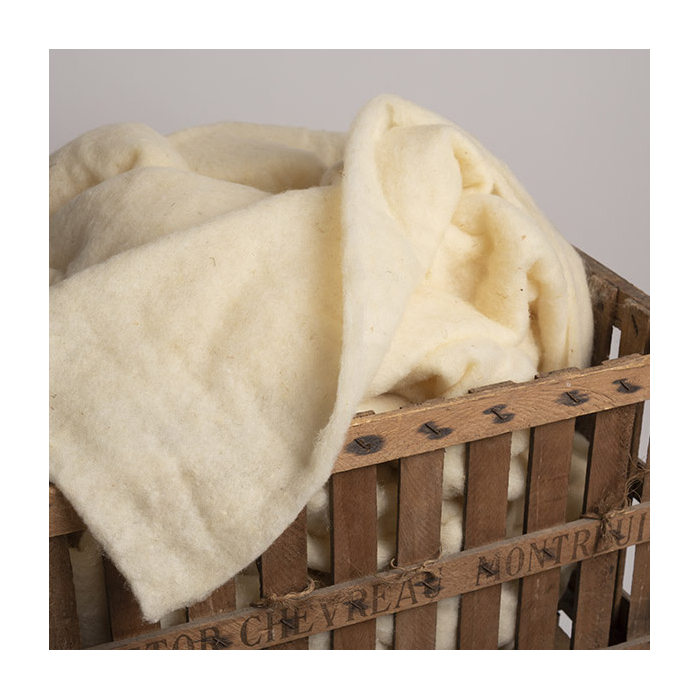 Molleton / ouate laine vierge Fabriqué en France 230 x 250cm PSR Quilt France - 1