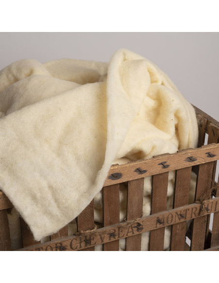 Molleton / ouate laine vierge Fabriqué en France 250 x 270cm PSR Quilt France - 1