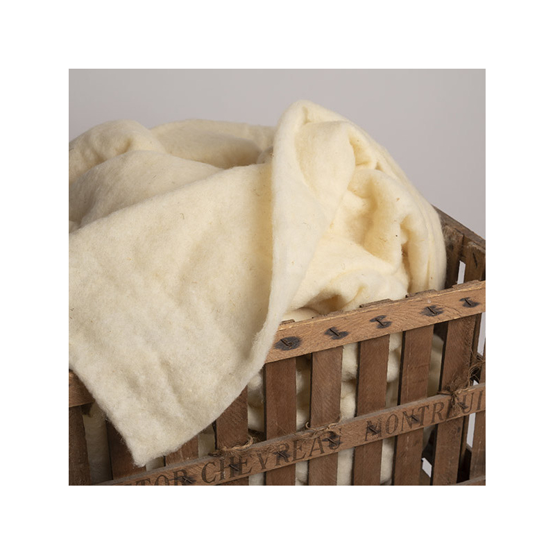 Molleton / ouate laine vierge Fabriqué en France 250 x 270cm PSR Quilt France - 1