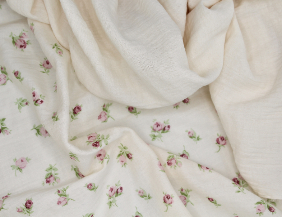 Double gaze de coton BIO écru Qualité Oeko-tex - 4