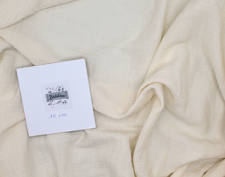 Double gaze de coton BIO écru Qualité Oeko-tex - 3