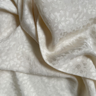 Lea - Viscose tissage jacquard graou / léopard écru Batikou - 1