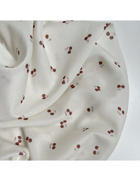 Exclusif Minimel pour Batikou Viscose écrue motif cerises Batikou - 1