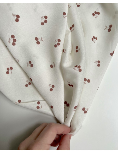 Exclusif Minimel pour Batikou Viscose écrue motif cerises Batikou - 2