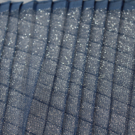 Tulle souple plissé "soleil" bleu marine