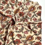 Tissu indien coton hand block traditionnel Qualité Oeko-tex - 1