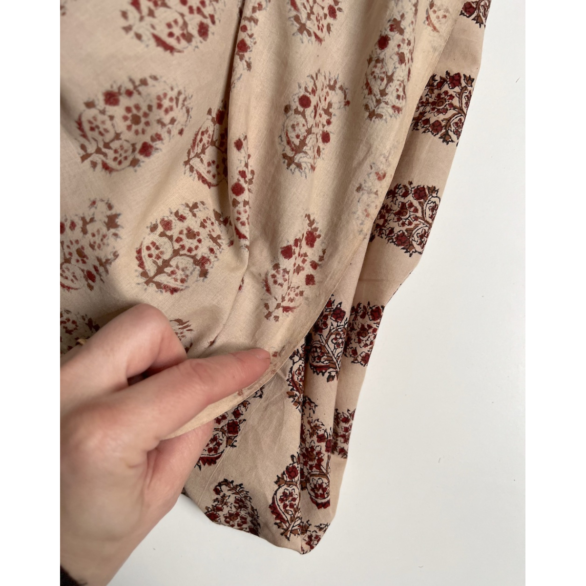 Tissu indien coton hand block traditionnel Qualité Oeko-tex - 9 Tissu indien coton hand block traditionnel Qualité Oeko-tex - 9