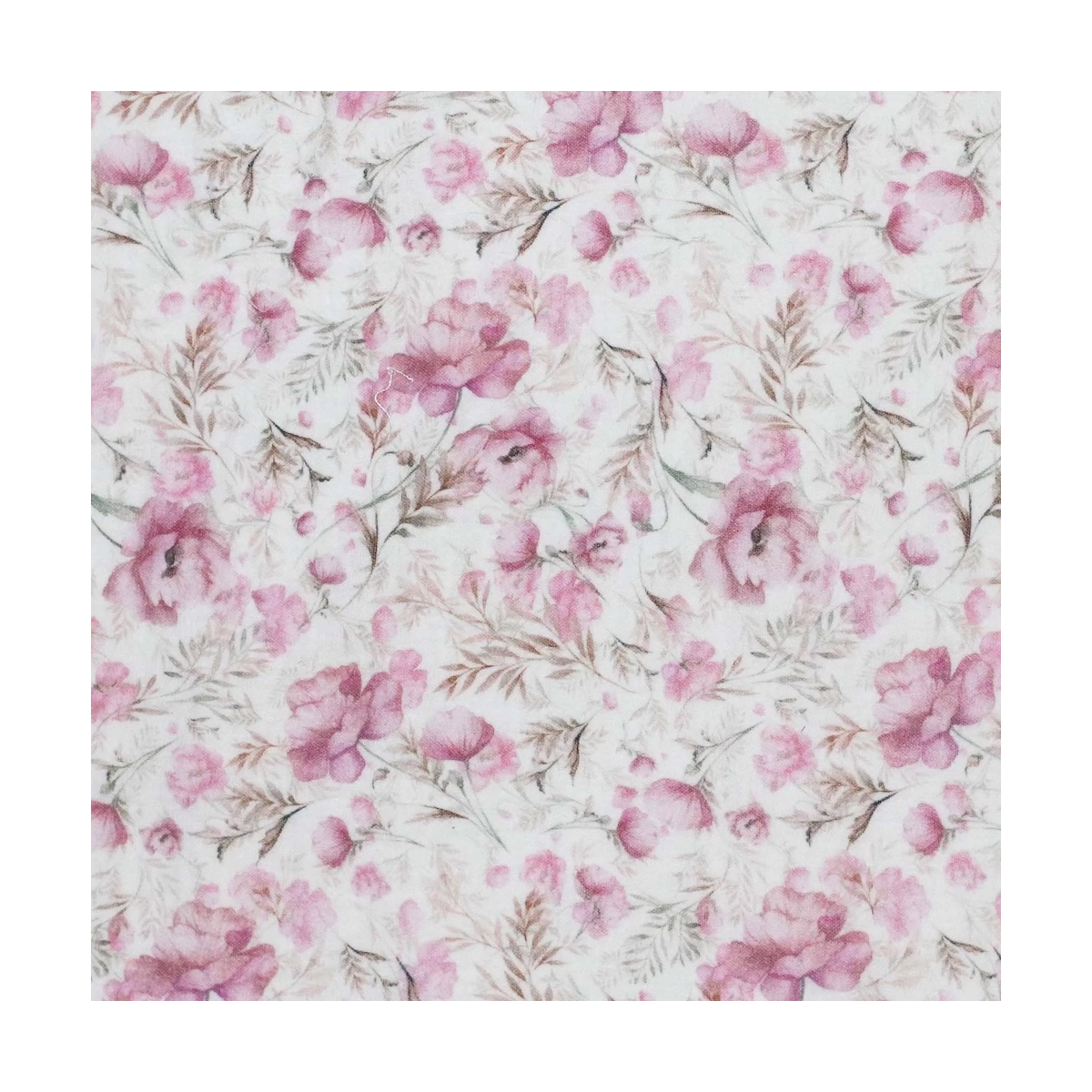 Double gaze de coton imprimé fleurs aquarelle Qualité Oeko-tex - 1