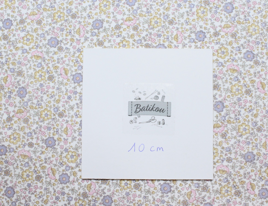 Capucine - Batiste de coton SILKYNE imprimé fleuri pastel Tissus issus de l'agriculture biologique  - 8